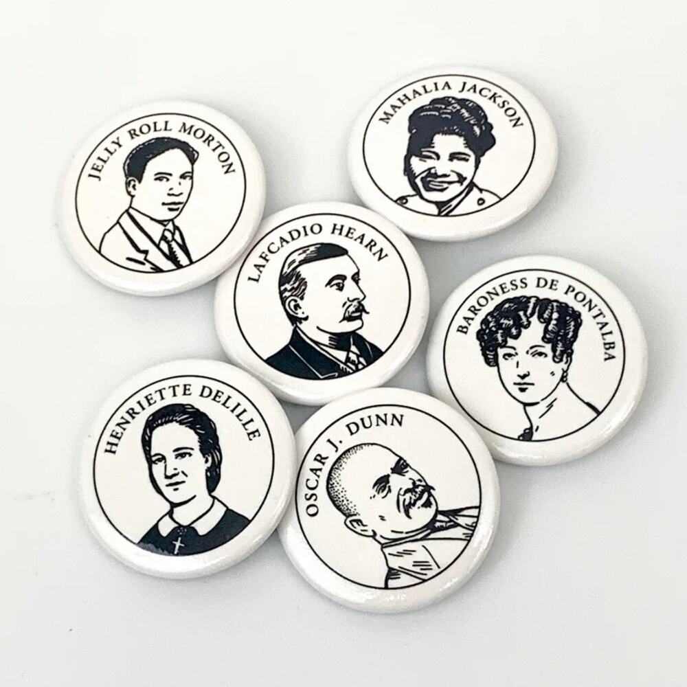 New Orleans Hometown Heroes Pin Set 6 Button Accessories Culture Bearers Gift